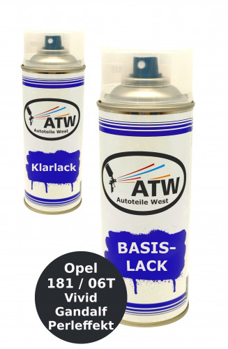 Autolack für Opel 181 / 06T Vivid Gandalf Perleffekt +400ml Klarlack Set